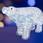 Акриловая светодиодная фигура Белый медведь 80*55 см, IP 44, понижающий трансформатор в комплекте, NEON-NIGHT