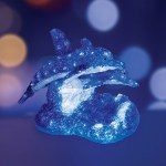 Акриловая светодиодная фигура Синие дельфины 65х48х48 см, 136 светодиодов, IP44 понижающий трансформатор в комплекте, NEON-NIGHT