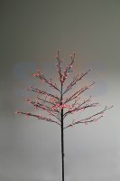 Дерево комнатное Сакура, коричневый цвет ствола и веток, высота 1. 2 метра, 80 светодиодов красного цвета, трансформатор IP44 NEON-NIGHT