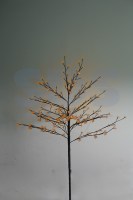 Дерево комнатное Сакура, коричневый цвет ствола и веток, высота 1. 2 метра, 80 светодиодов теплого белого цвета, трансформатор IP44 NEON-NIGHT