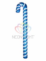Елочная фигура Карамельная палочка 121 см, цвет синий/белый