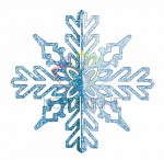Елочная фигура Снежинка ажурная 3D, 23 см, цвет синий