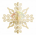 Елочная фигура Снежинка ажурная 3D, 23 см, цвет золотой