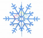 Елочная фигура Снежинка резная 3D, 31 см, цвет синий