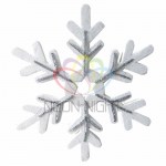 Елочная фигура Снежинка сказочная 40 см, цвет серебряный