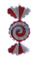 Фигура Карамель бархатная, размеры 60*30 см (42 БЕЛЫХ светодиодов)