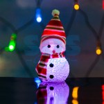 Фигура светодиодная Снеговик 10см, RGB