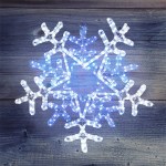 Фигура световая Снежинка цвет белая/синяя, размер 60*60 см, с контролером NEON-NIGHT