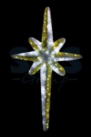 Фигура Звезда 8-ми конечная, LED подсветка высота 180см, бело-золотая NEON-NIGHT