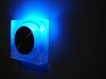 FL55SH-SP BLUE LED свет.квад, встр. в стену 1*1W