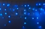 Гирлянда Айсикл (бахрома) светодиодный, 2, 4 х 0, 6 м, белый провод, 230 В, диоды синие, 76 LED