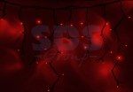 Гирлянда Айсикл (бахрома) светодиодный, 4, 0 х 0, 6 м, черный провод КАУЧУК, 230 В, диоды красные, 128 LED NEON-NIGHT