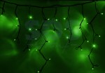Гирлянда Айсикл (бахрома) светодиодный, 4, 0 х 0, 6 м, черный провод КАУЧУК, 230 В, диоды зеленые, 128 LED NEON-NIGHT