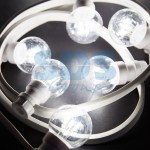 Гирлянда LED Galaxy Bulb String 10м, белый КАУЧУК, 30 ламп*6 LED БЕЛЫЕ Партия NN на ПВХ, 25 ламп, влагостойкая IP65