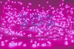 Гирлянда Мишура LED 3 м прозрачный ПВХ, 288 диодов, цвет розовый