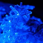 Гирлянда на светодиодах Снежинки - Синяя