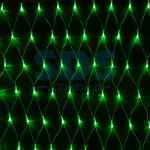 Гирлянда Сеть 2х1, 5м, свечение с динамикой, прозрачный ПВХ, 288 LED, 230 В, цвет: Зелёный
