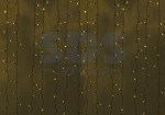Гирлянда Светодиодный Дождь 2х6м, постоянное свечение, черный провод, 230 В, диоды ЖЕЛТЫЕ, 1140 LED
