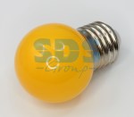 Лампа шар e27 3 LED Ø45мм - желтая
