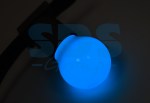 Лампа шар e27 3 LED Ø45мм - синяя