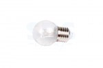 Лампа шар e27 6 LED Ø45мм - розовая, прозрачная колба, эффект лампы накаливания