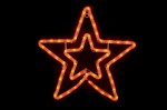 LED-XM(FR)-2DCK020-R-F(R) Мотив Звезда, красная 55х54см. С красными Flash LEDS