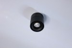 Потолочный накладной светильник ROUND-OUT-01-1-BL-WW (теплый белый свет, черный корпус)