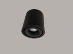 Потолочный накладной светильник ROUND-OUT-01-BL-WW (теплый белый свет, черный корпус)