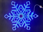 Снежинка энергоэффективная Rich LED диаметром 70 см. 24 B / 4,8-7,2 Вт Влагозащищенная IP65 мерцающая, Синяя с фокусировкой светового луча