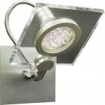 Светильник врезной LED G5.3х5.4Вт алюминий плафон стекло, 90*90