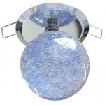 Светильник встраив. GLASS G4x20Вт плафон стекло с синей паутинкой основа хром V613 B