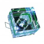 Светильник встраиваемый CRYSTAL G4x20Вт хруст. прозрач. плафон с зеленой полосой V713G