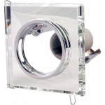 Светильник встраиваемый GLASS Е14x60Вт плафон стеклянный прозрачный Q08-R50 WH/CH