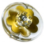 Светильник встраиваемый GLASS G4x20Вт плафон стекло сатин золото/хром круглый LB603 A