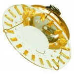 Светильник встраиваемый СТРАЗЫ G5.3х50Вт желтые и прозрачные стразы на стекле SP505B