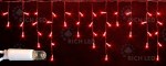 Светодиодная бахрома Rich LED, 3*0.5 м, влагозащитный колпачок, красная, прозрачный провод,