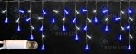 Светодиодная бахрома Rich LED, 3*0.5 м, влагозащитный колпачок, сине-белая, прозрачный провод,