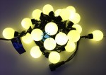 Светодиодная гирлянда большие шарики Rich LED 5 м, 20 шариков, 220 В, соединяемая, теплая белая, черный провод,