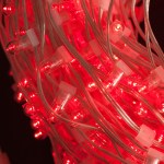 Светодиодная гирлянда клип-лайт с защитными колпачками, 100 метров, 12V - Красный