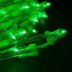 Светодиодная гирлянда (клип-лайт) с защитными колпачками, 100 метров, 12V - Зелёный