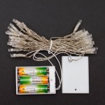 Светодиодная гирлянда на батарейках (4 метра) - Белая