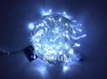 Светодиодная гирлянда Rich LED 10 м, 100 LED, 220 В, соединяемая, мерцающая, белая, прозрачный провод,