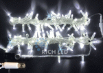 Светодиодная гирлянда Rich LED 10 м, 100 LED, 220 В, соединяемая, влагозащитный колпачок, белая, мерцающая, прозрачный провод,