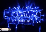Светодиодная гирлянда Rich LED 10 м, 100 LED, 220 В, соединяемая, влагозащитный колпачок, синяя, белый провод,