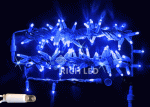 Светодиодная гирлянда Rich LED 10 м, 100 LED, 220 В, соединяемая, влагозащитный колпачок, синяя, мерцающая, белый провод,