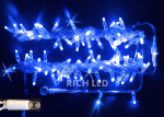 Светодиодная гирлянда Rich LED 10 м, 100 LED, 220 В, соединяемая, влагозащитный колпачок, синяя, мерцающая, прозрачный провод,