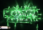 Светодиодная гирлянда Rich LED 10 м, 100 LED, 220 В, соединяемая, влагозащитный колпачок, зеленая, белый провод,