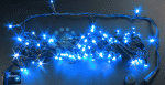 Светодиодная гирлянда Rich LED 10 м, 100 LED, 24 В, соединяемая, синяя, мерцающая, черный провод,