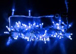 Светодиодная гирлянда Rich LED 10 м, 100 LED, 24В, соединяемая, влагозащитный колпачок, синяя, белый провод,
