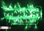 Светодиодная гирлянда Rich LED 10 м, 100 LED, 24В, соединяемая, влагозащитный колпачок, зеленая, прозрачный провод,